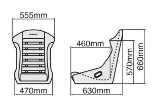 Dimensions of Bride Histrix Bucket Seat